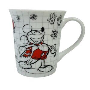 Disney Mickey Mouse Sketch Mug Winter Red Scarf Cartoon Art Coffee Cup Artwork